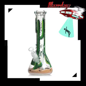 Photo of 13.5" Blazedayz™ Cactus Fields High Quality Glass Borosilicate Water Pipe Bong