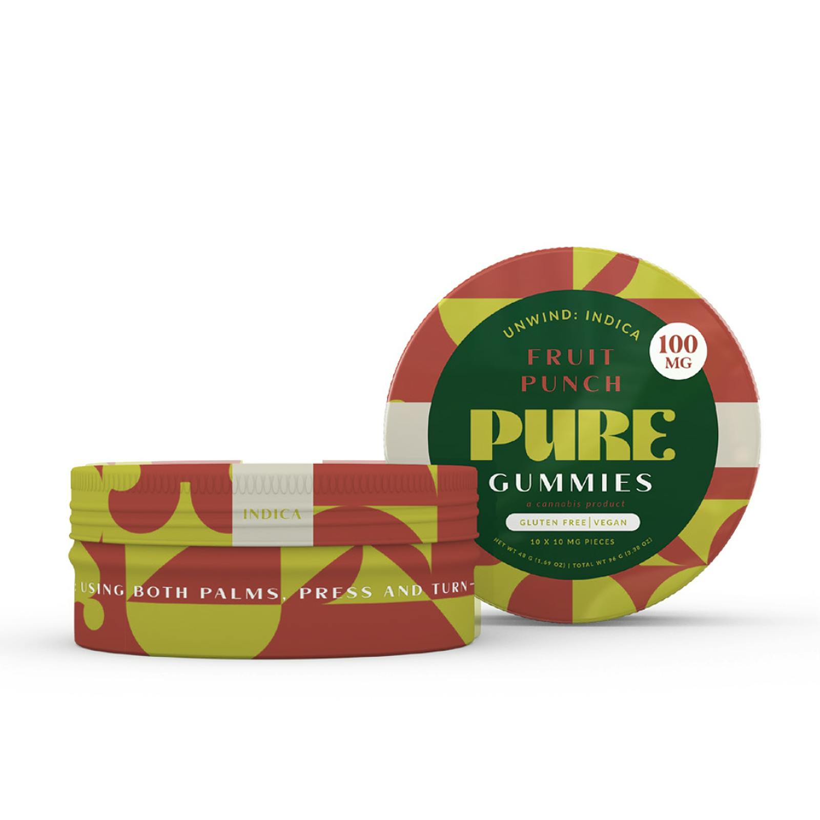Pure Edibles Pure Gummies 100mg Fruit Punch Leafly