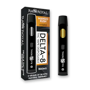 Photo of R.A. Royal Delta-8 Vape: Mango Kush (Hybrid)