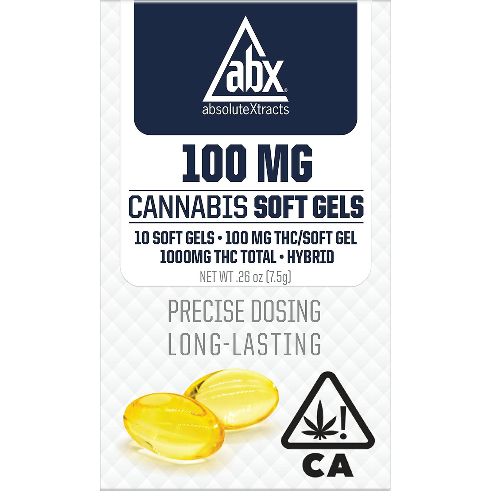 ABX AbsoluteXtracts ABX Soft Gels 100mg THC 10 Count Leafly