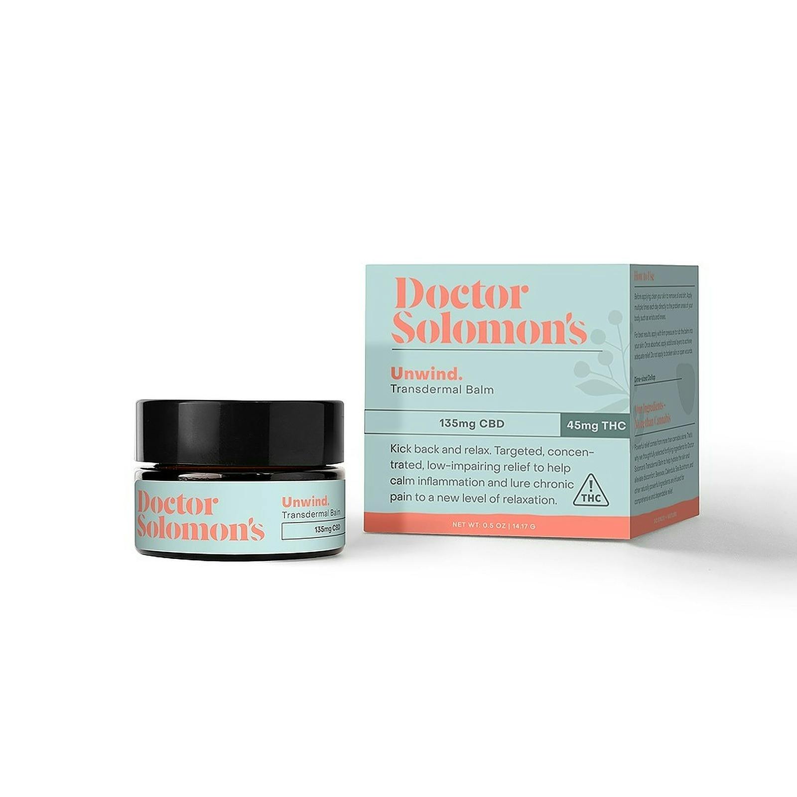 Doctor Solomon's Doctor Solomon's Unwind CBD Transdermal Balm 135mg