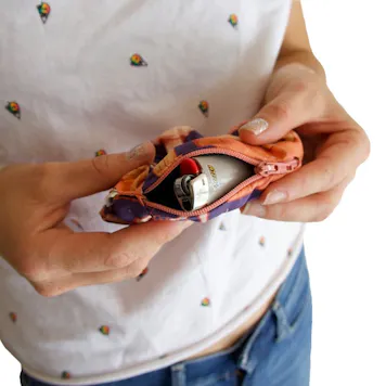 Photo of Blue Fiesta “Magical Mushrooms” Stash Pocket Scrunchie