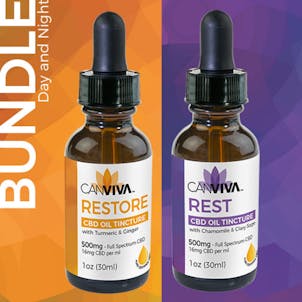 Photo of CANVIVA - Day & Night Bundle - RESTORE & REST CBD Oil Tinctures 500mg