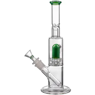 Photo of Diamond Glass Skinny Neck UFO Straight Tube Bong