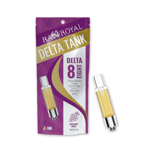 Photo of R.A. Royal Delta-8 Vape Tank: Grape Ape (Indica)