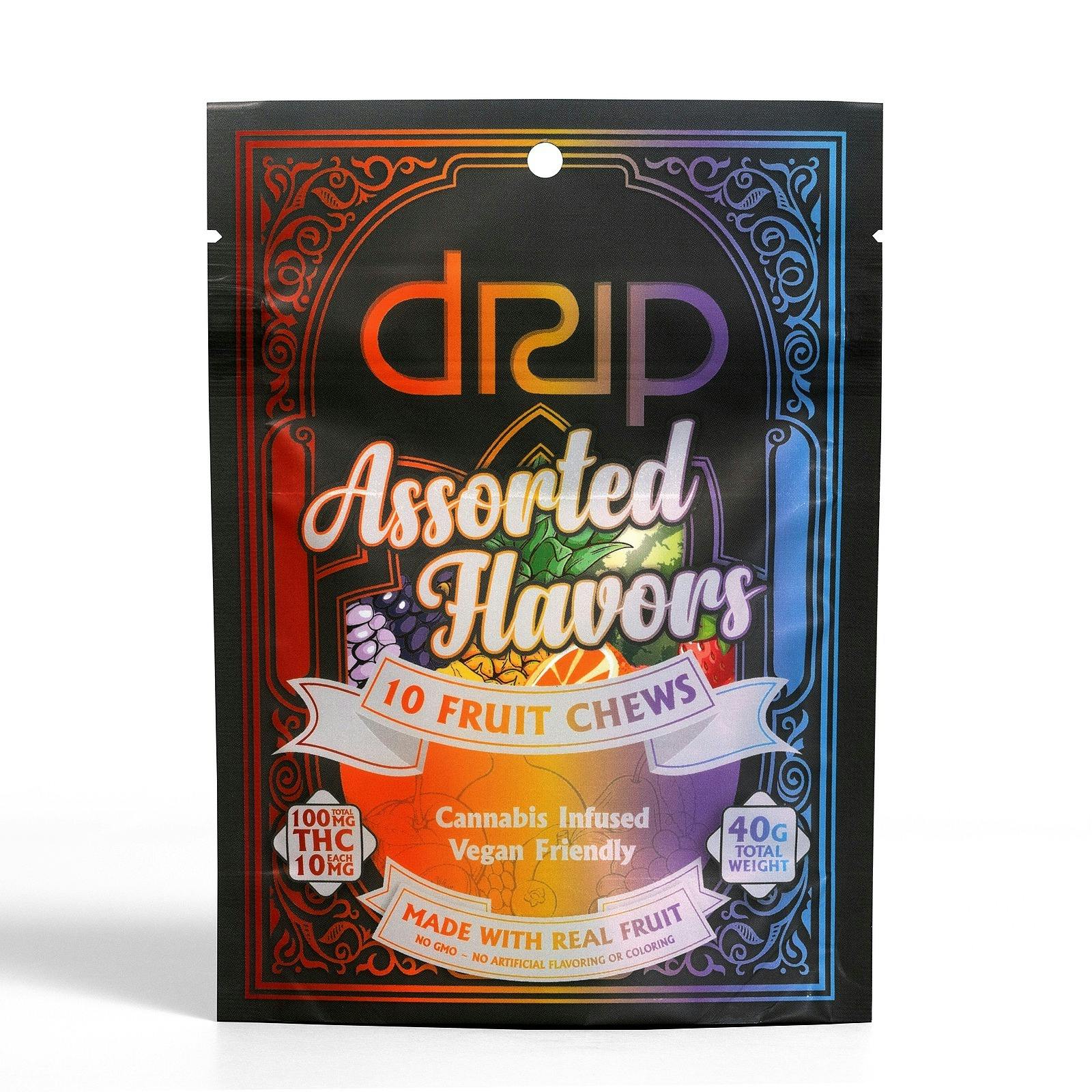 DRIP Oils + Extracts Fruit Chews 100mg Assorted Flavors Leafly