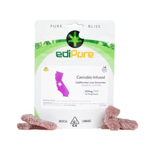 Photo of California Love Raspberry Lemonade Gummy Candy - 100mg