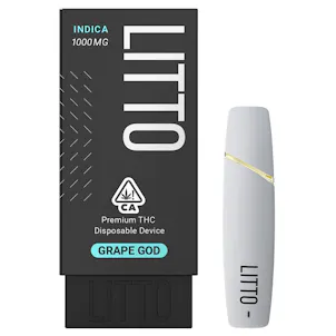 Photo of LITTO - Grape God - Premium THC Disposable Vape Pen - 1G