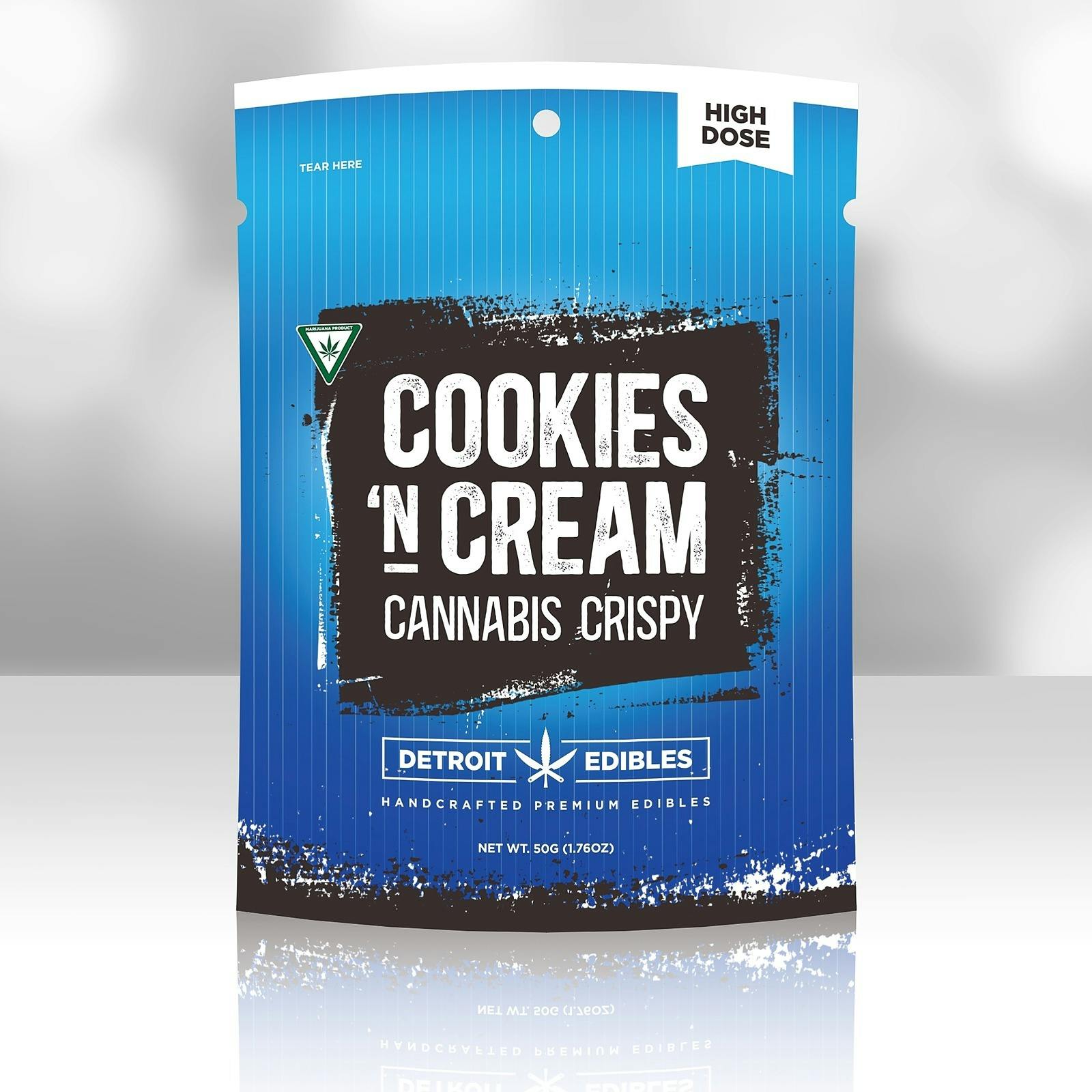 Detroit Edibles: Cookies 'N Cream Cannabis Crispy - High Dose | Leafly