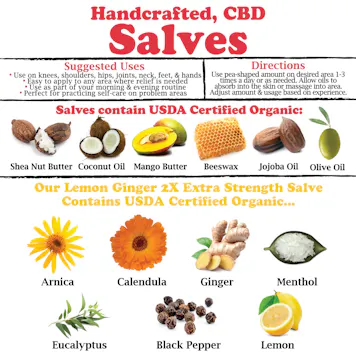 Photo of Lemon Ginger Menthol 4X Herbal Salve (1200mg CBD)