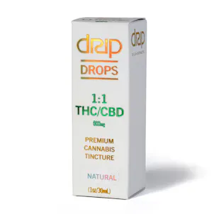 Photo of DRIP DROPS 1:1 THC/CBD Natural 600mg