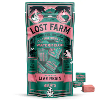 Photo of 10mg Lost Farm 'Gelato x Watermelon' Live Resin Chews 100mg THC total