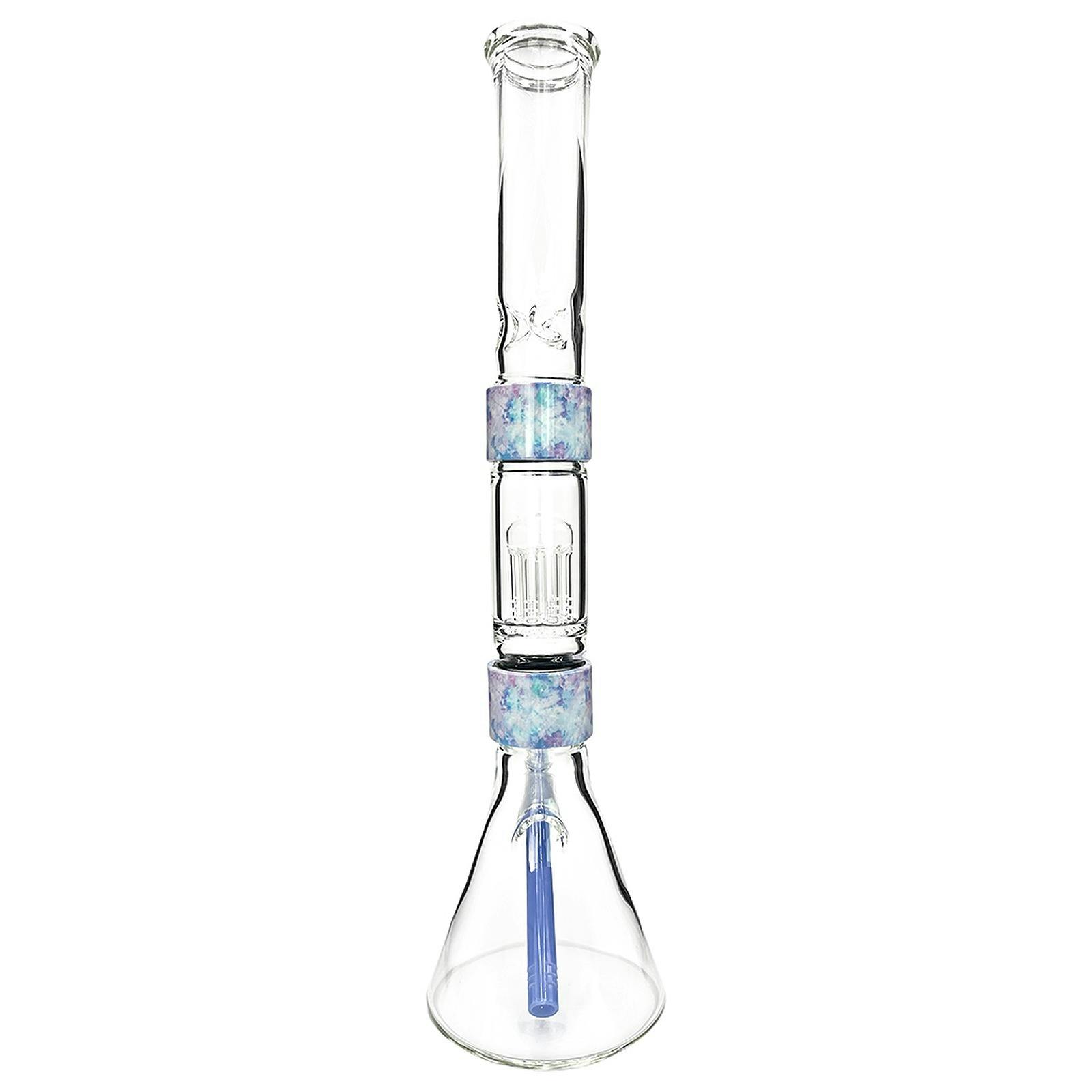 CaliConnected Online Prism Pipes 19” TieDye Tree Perc Beaker