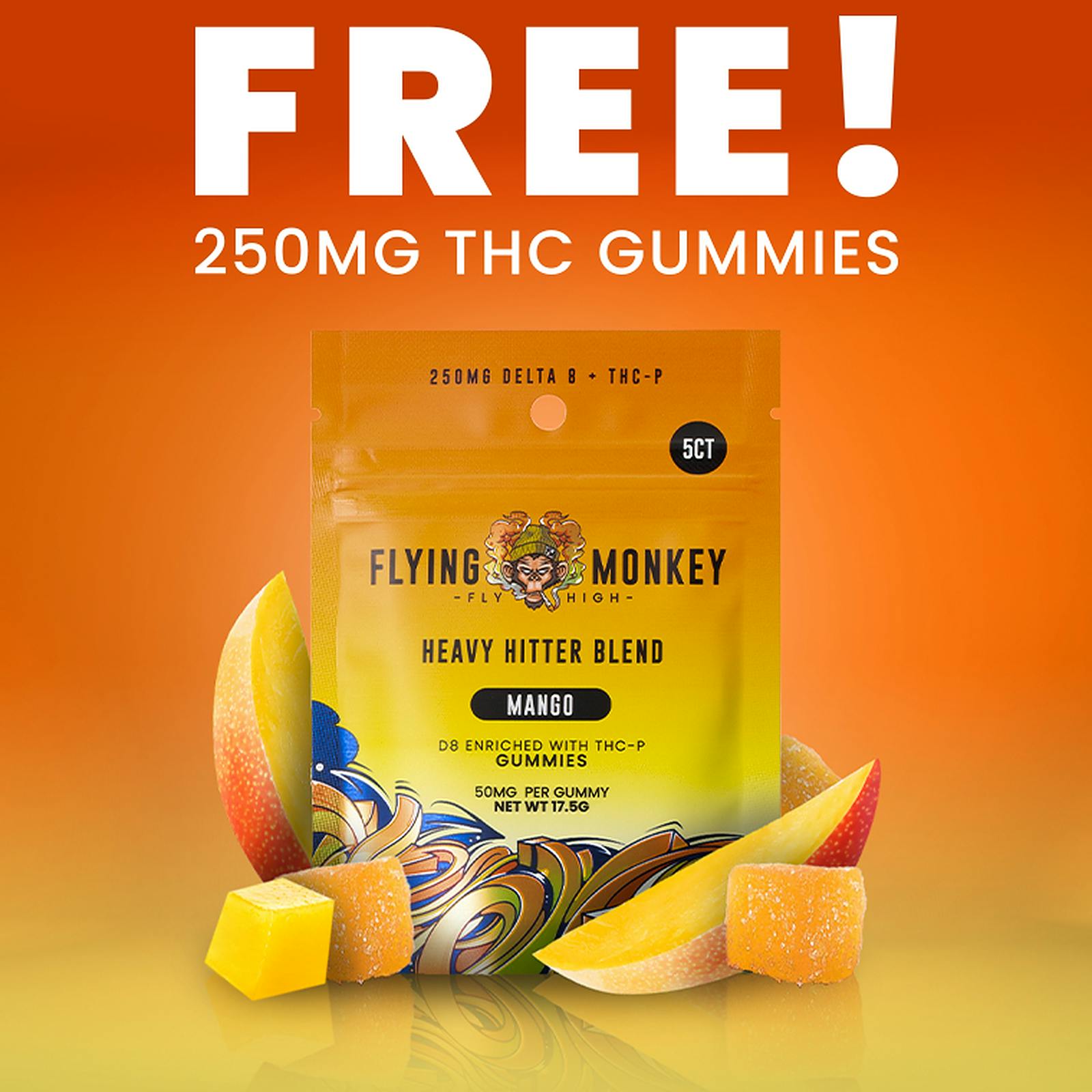 Flying Monkey Free Heavy Hitter 250mg THC Gummies Leafly