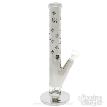 Photo of 15" Fully Plated Louie Straight Tube by Diamond Glass