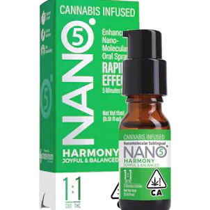 Photo of NANO5 Harmony 1:1 CBD/THC 15ml Sublingual