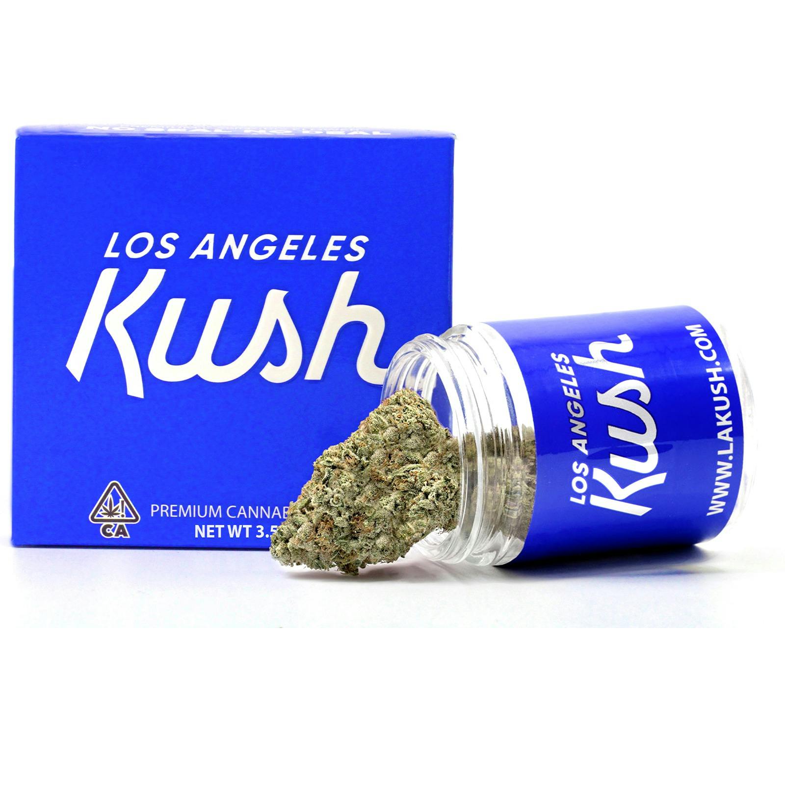LA Kush Los Angeles Kush Blue Box OG Kush 3.5g Leafly