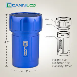 Photo of Premium Smell Proof Aluminum Stash Jar - Blue 120ml, Model T120BL