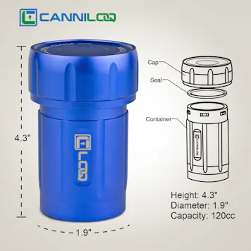 Photo of Premium Smell Proof Aluminum Stash Jar - Blue 120ml, Model T120BL