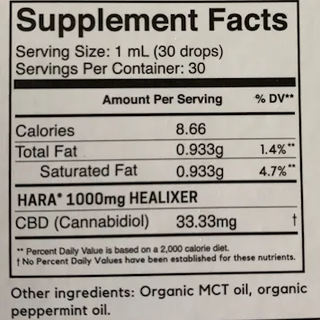Photo of Healixer 1,000 MG Full Spectrum CBD Tincture
