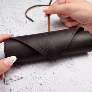 Photo of "90% Cocoa Brown" Leather Pouch / Case