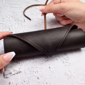 Photo of "90% Cocoa Brown" Leather Pouch / Case