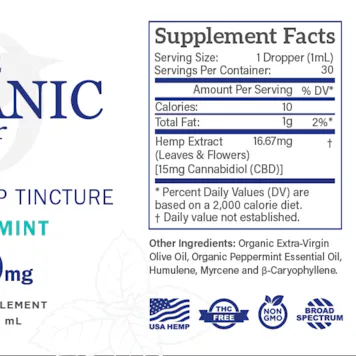 Photo of The Organic Leaf - Broad Spectrum CBD Oil 500mg