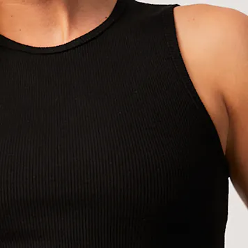 Photo of Afends Womens Dalston - THC Essentials - Hemp Ribbed Tank - Black