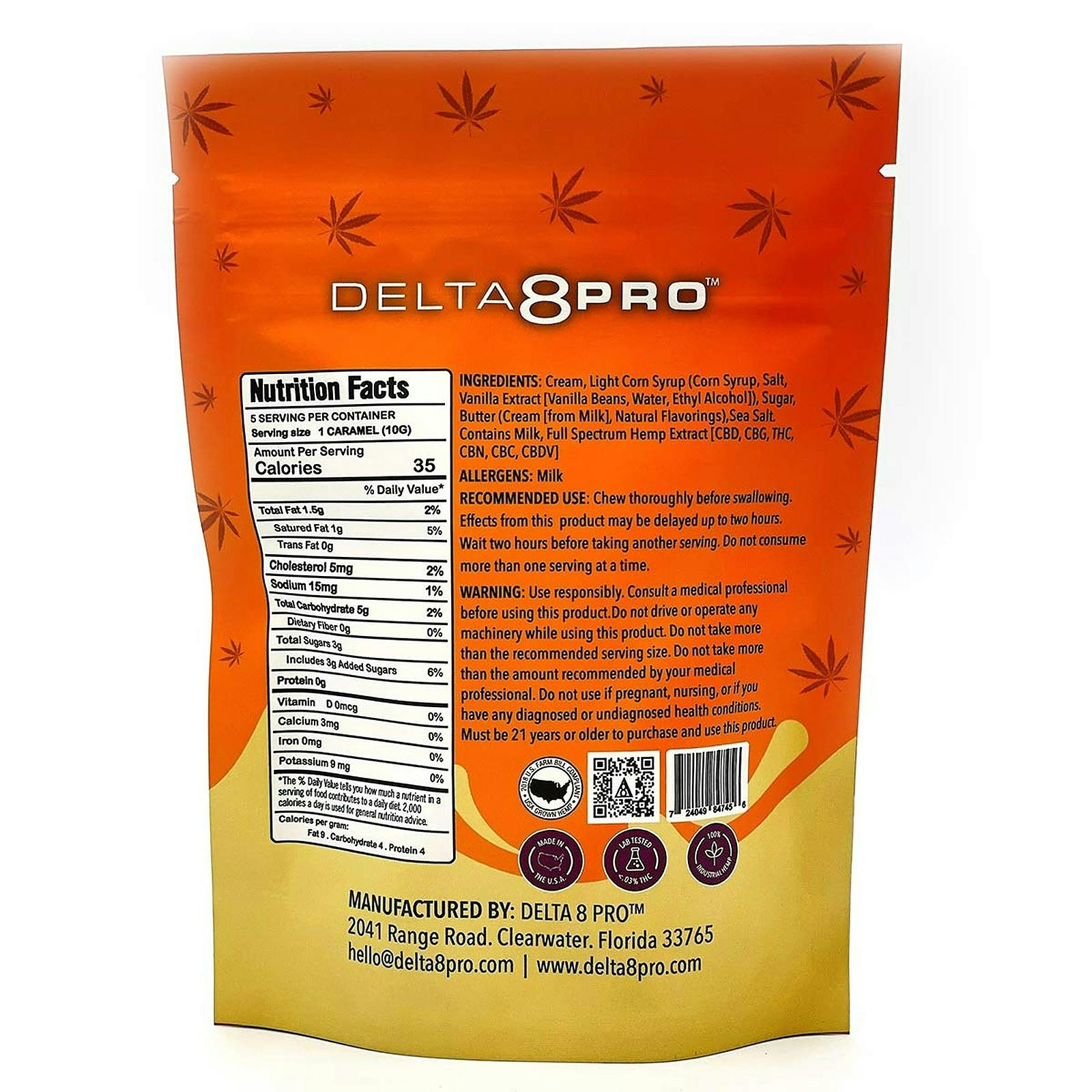 Delta 8 Pro 30mg Delta9 Artisan Caramels Leafly