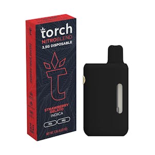 Photo of TORCH NITRO BLEND THC-A BOOSTED DISPOSABLE 3.5G STRAWBERRY GELATO - INDICA