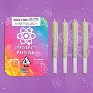 Product image for Grapes & Cream Diamond Infused Pre-Rolls (4-Pack)