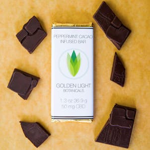 Photo of Peppermint Cacao Infused Chocolate Bar with 50 mg CBD