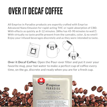 Photo of Over It Organic Decaf Coffee - 10mg Rapid Nano THC