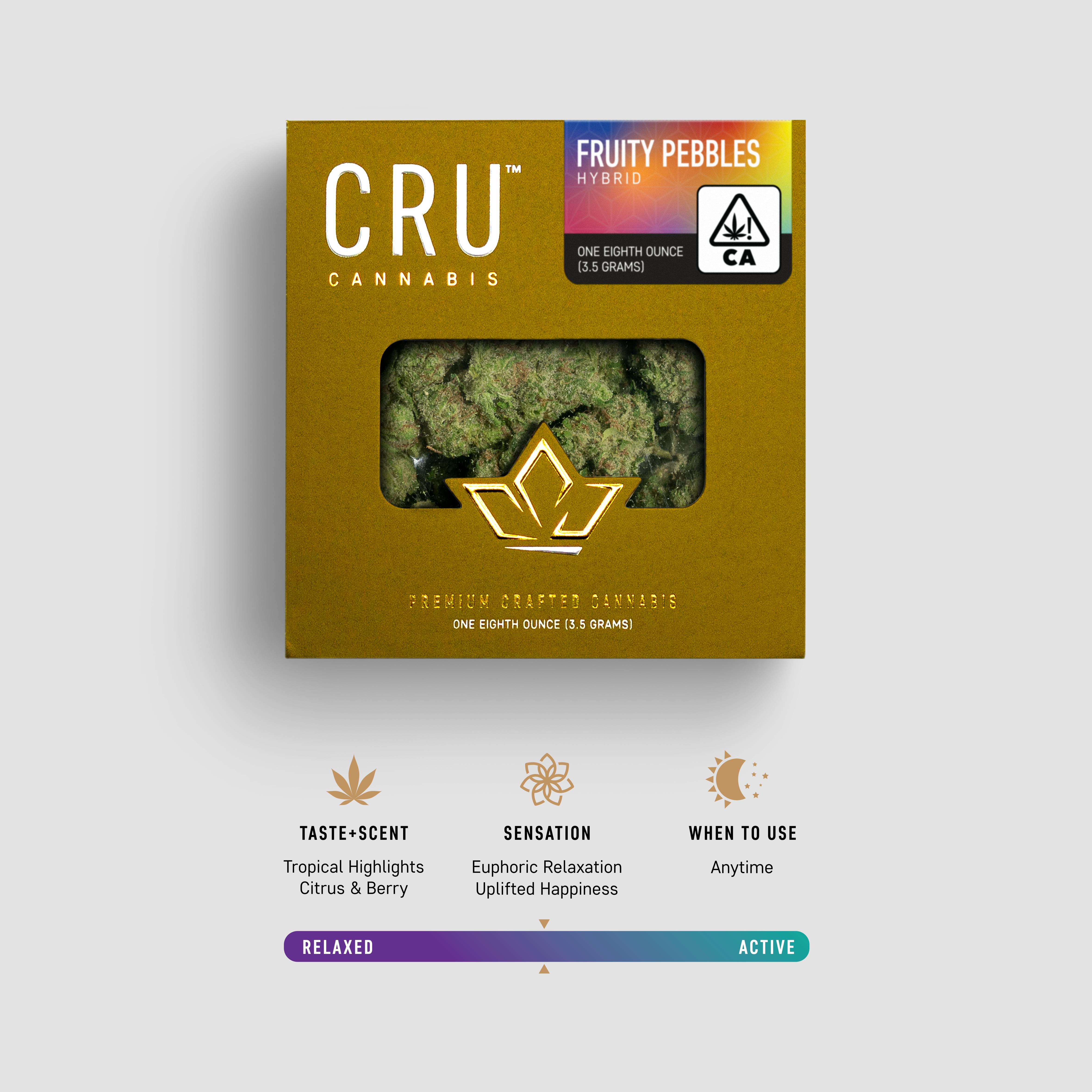 CRU Cannabis Fruity Pebbles 3.5G Hybrid Flower Leafly