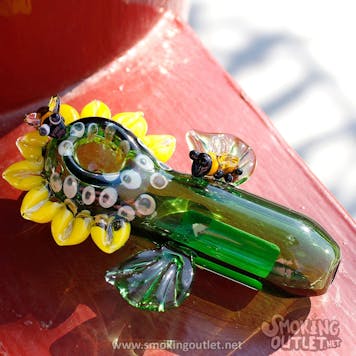 Photo of Sunflower Spoon Pipe by Apollo Glassworks