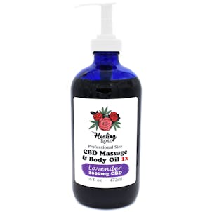 Photo of 16oz PRO Size Lavender 1X Massage & Body Oil (2000mg CBD)