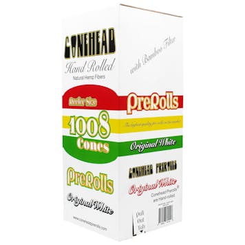 Product image for CONEHEAD Reefer Size Pre-Rolled Hemp Cones in Original White (0.12/Unit)