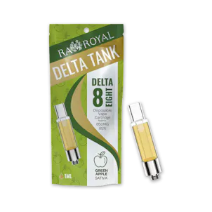 Photo of R.A. Royal Delta-8 Vape Tank: Green Apple (Sativa)