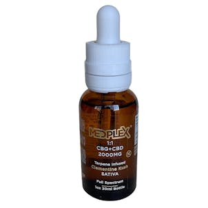 Photo of Medplex $49 SALE 1:1 CBG | Kosher CBD 2000mg Tincture Drops Sativa Clementine Kush Sativa