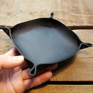 Photo of Trip Longer Leather Rolling Tray // Small