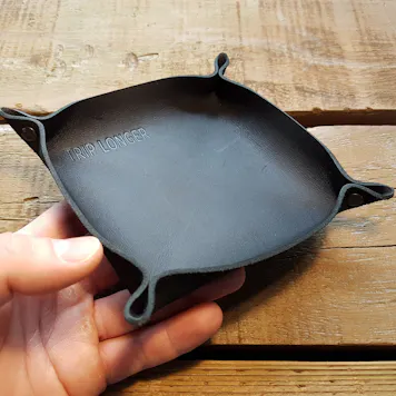 Photo of Trip Longer Leather Rolling Tray // Small