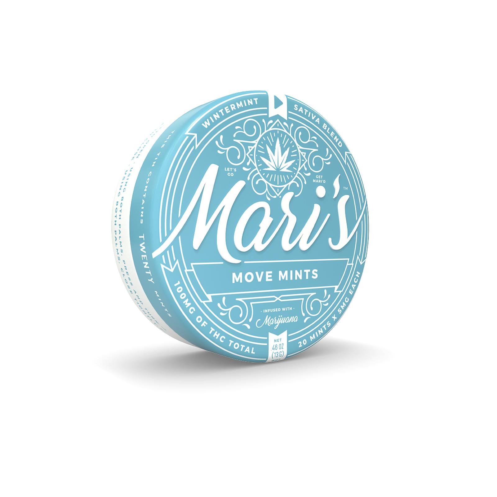 Mari's Mints Sativa Move Mints Wintermint 100mg 20pack Leafly