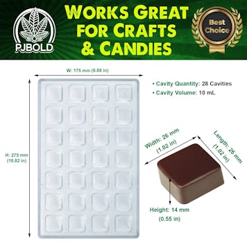 Photo of 10mL Square Mold, 28 Cavity, Polycarbonate P1007
