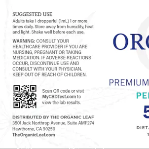Photo of The Organic Leaf - Broad Spectrum CBD Oil 500mg