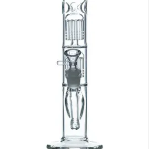 Photo of 11" Double Tree Perc Straight Tube Bong