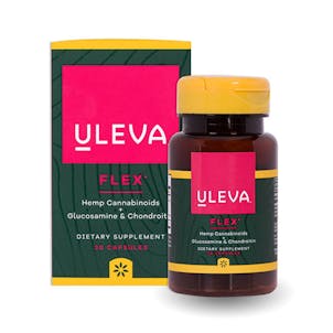 Photo of Uleva Flex CBD + Glucosamine & Chondroitin Daily Supplement - Full Spectrum (30 Capsules/10mg Each)