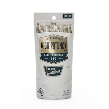 Photo of Bubblegum Kush AmeriCanna High Potency Distillate Cart