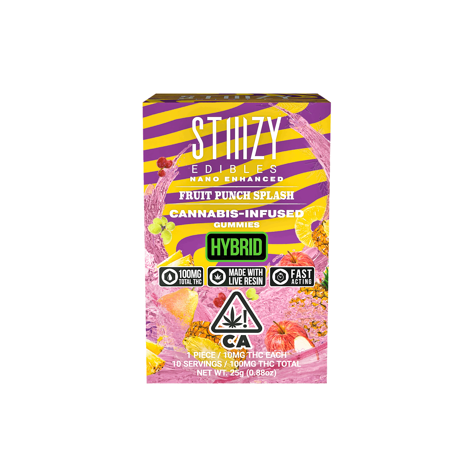 STIIIZY: FRUIT PUNCH SPLASH STIIIZY EDIBLES - 100MG GUMMIES | Leafly