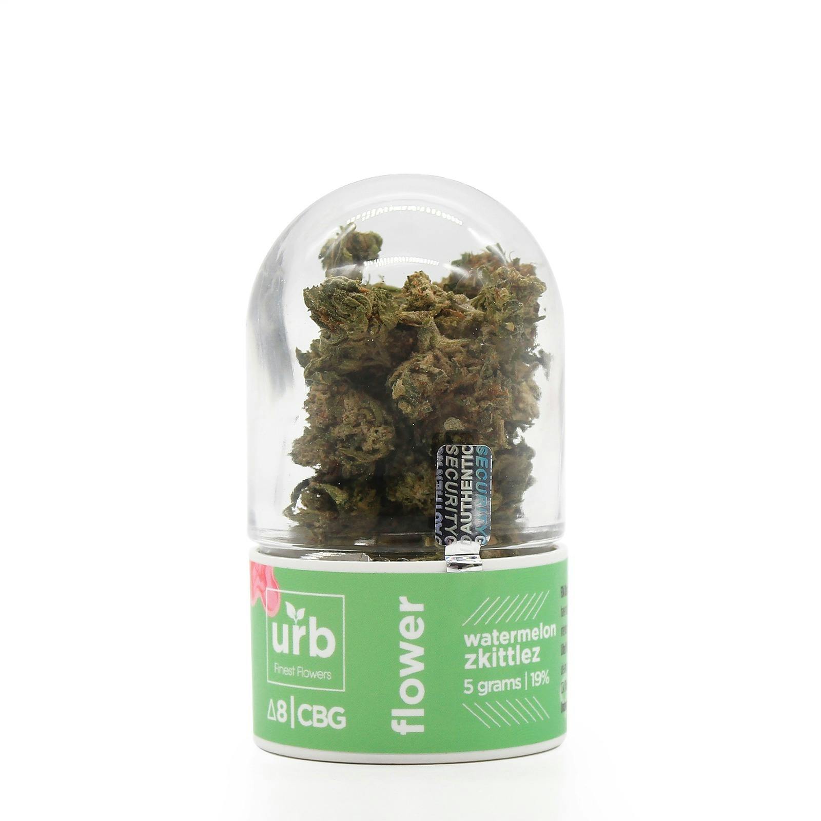 Urb Finest Flowers Watermelon Zkittlez Delta 8 THC CBG Flower 5 G
