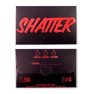 Photo of 25 Deluxe Red Black Spot UV Shatter Labels Concentrate Matte Envelopes #113